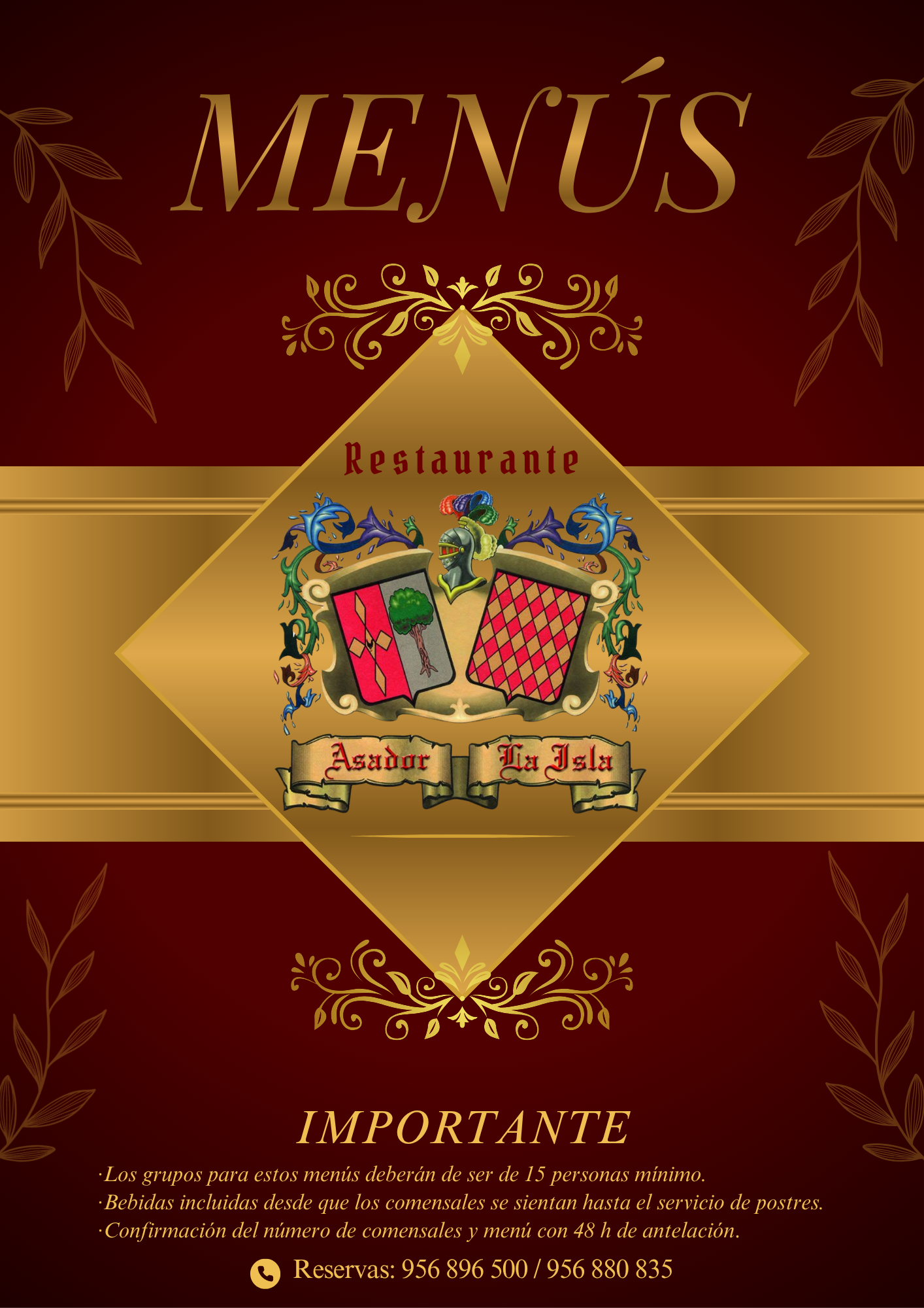 Menús Asador La Isla 20252026